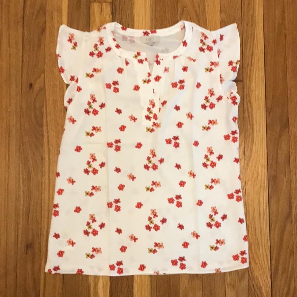Flutter sleeve top from the LOFT, size small